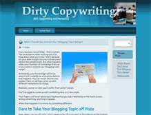 Tablet Screenshot of dirtycopywriting.com